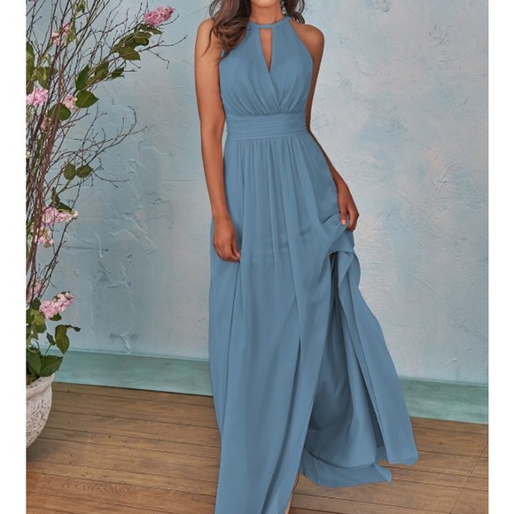 cornflower bridesmaid dress